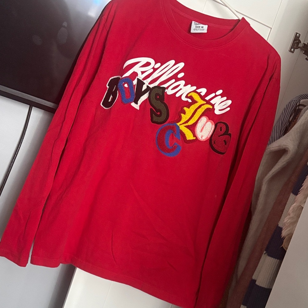 Billionaire Boys Club Red Graphic Long Sleeve Tee